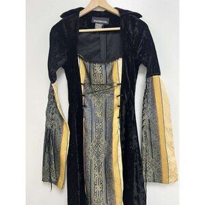 SUBTERRANEA Gothic Renaissance Ladies Maxi Dress Velvet Long Vintage Size L